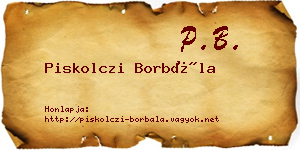 Piskolczi Borbála névjegykártya